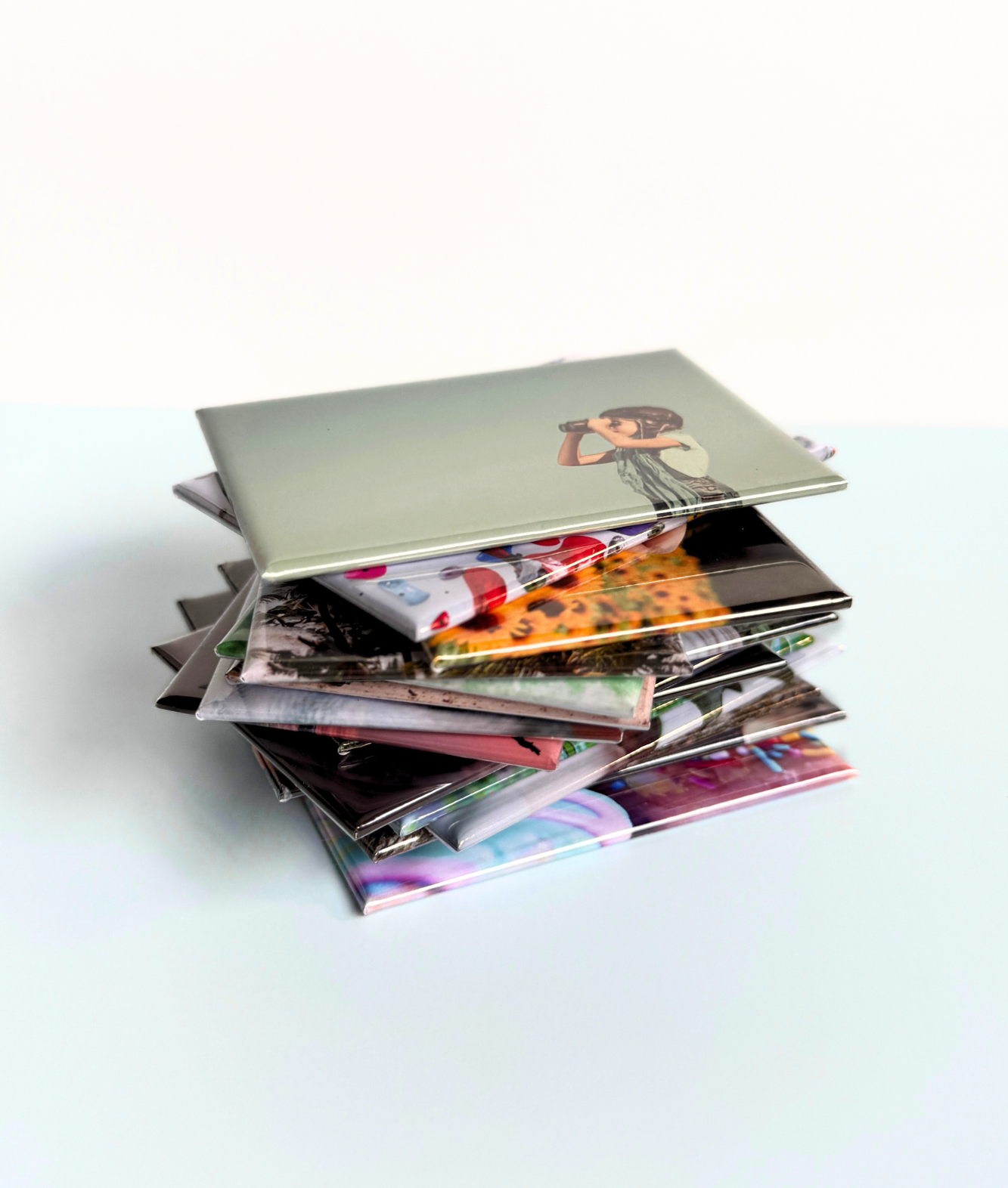 Stack of photo magnets