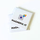 Image features magnets printed with the MagnePix-it business name and logo
