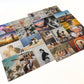Image shows a flat lay of a set of 20 rectangle photo magnets. Each magnet with a different image on them showcasing the versatility in what photo could be utilised. 